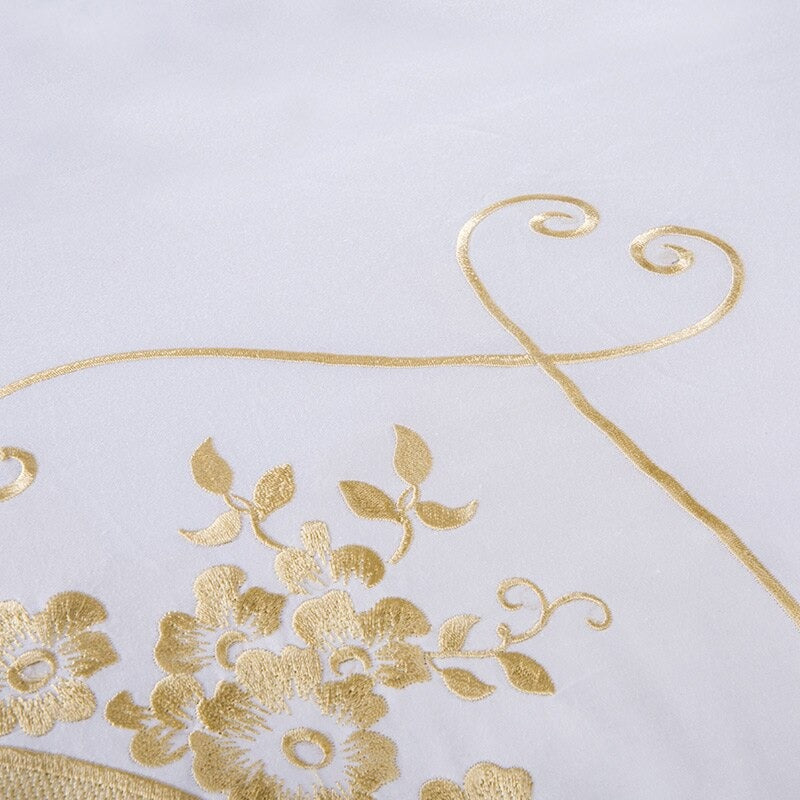 Golden Flowers of Alexandria Bedding Set (Egyptian Cotton)