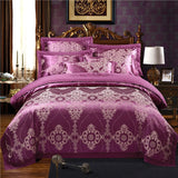 Joscelin Royal Purple Silky Jaquard Bedding Set