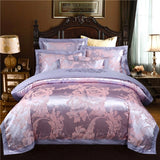 Isabell Lavender Silky Jaquard Bedding Set