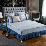 Silky Sapphire Luxury Jaquard Bedding Set