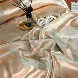 Pepin Cantaloupe Gold Silky Jaquard Bedding Set