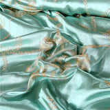 Marion Turquoise Silky Jaquard Bedding Set