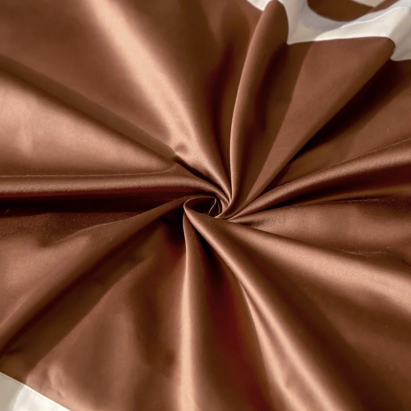 Silky Chestnut Elegance Bedding Set (Egyptian Cotton)