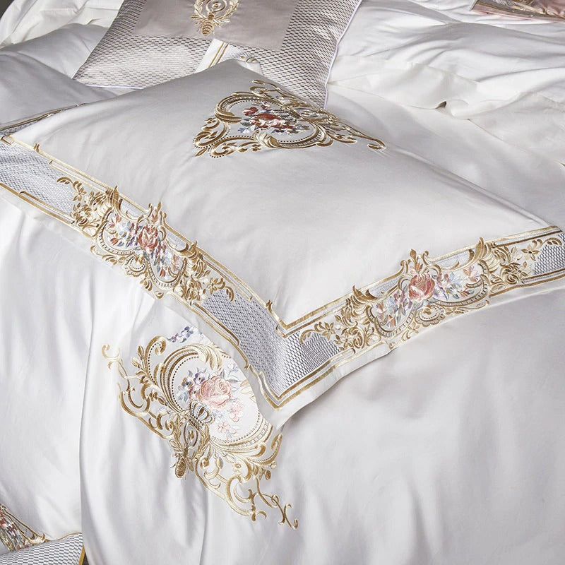Royal Rose Of Hope Luxury Jaquard Bedding Set (Egyptian Cotton)