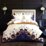 Royal Blue Garden Bedding Set (Egyptian Cotton)