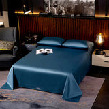 Classic Teal Blue Silky Bedding Set (Egyptian Cotton)