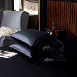 Classic Black Silky Bedding Set (Egyptian Cotton)